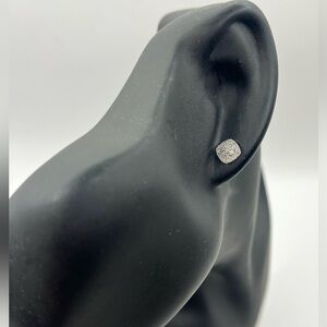 Cushion Cut .25 carats Natural Diamond Studs Sterling Silver